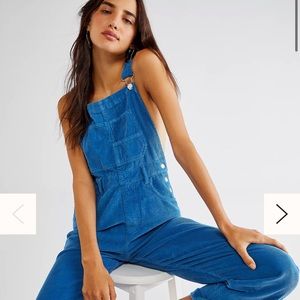 Free People Ziggy Cord blue Overalls NWT ! Never worn selling for 1/2 price !